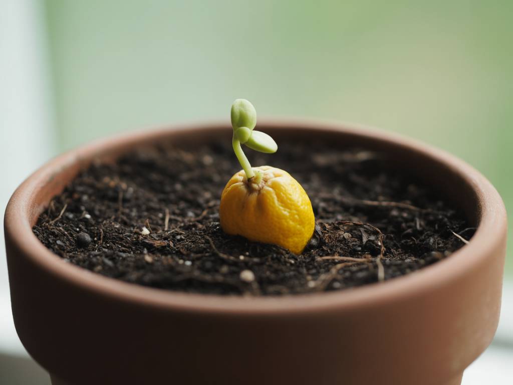 Germination de pépins de citron
