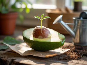 Germination noyau d’avocat