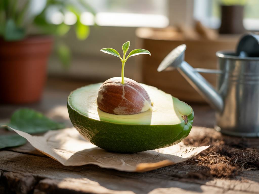 Germination noyau d’avocat