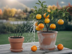 Calendrier sensoriel de l’arrosage du citronnier en pot printemps été automne hiver