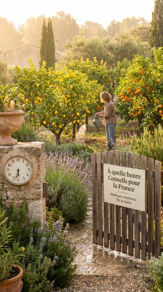 À quel heure arroser son jardin et les agrumes en france